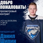 С Данилом Шипиным заключен просмотровый контракт